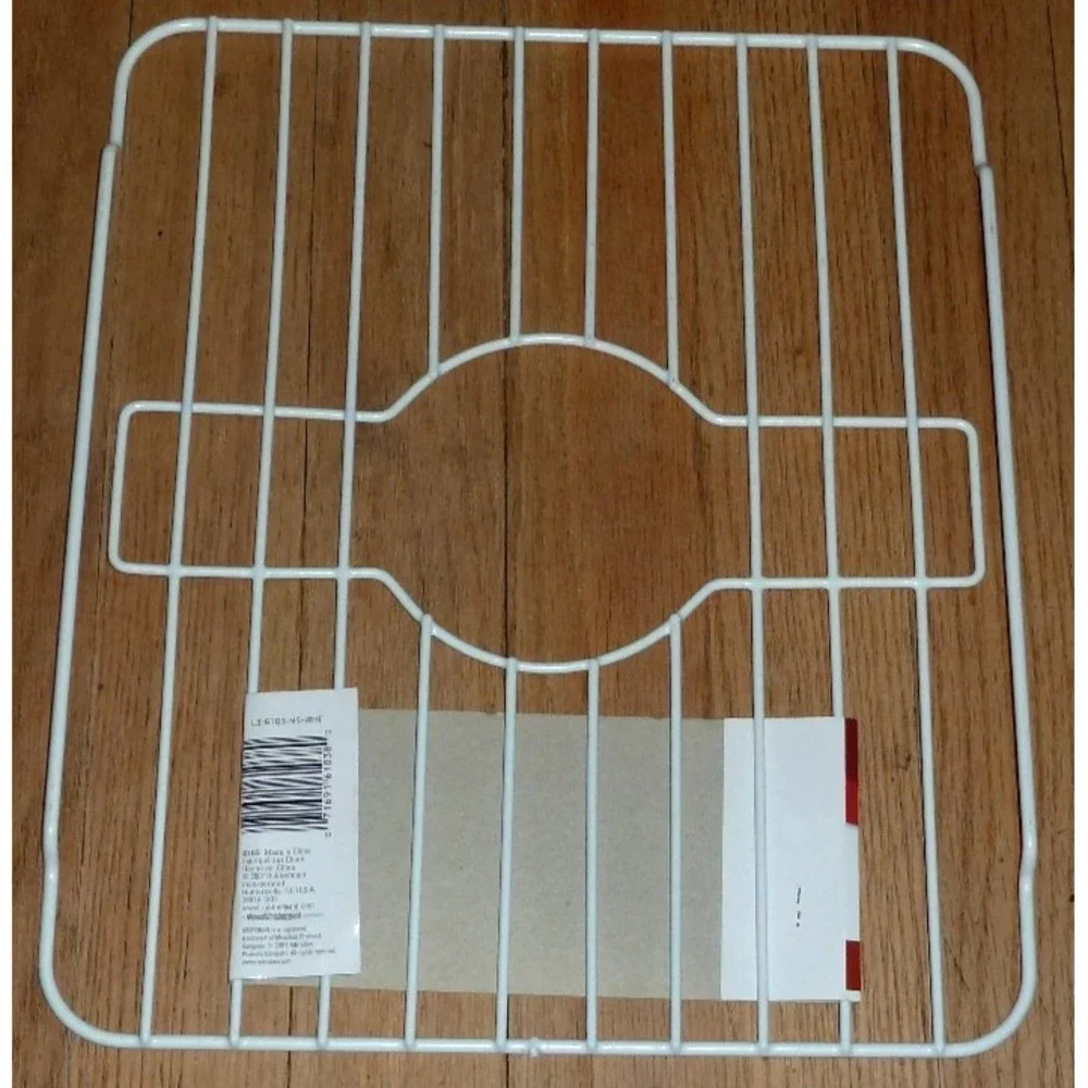 Rubbermaid Vintage Sink Protector Twin Sink Rack Coated Metal 1180 6103 White
